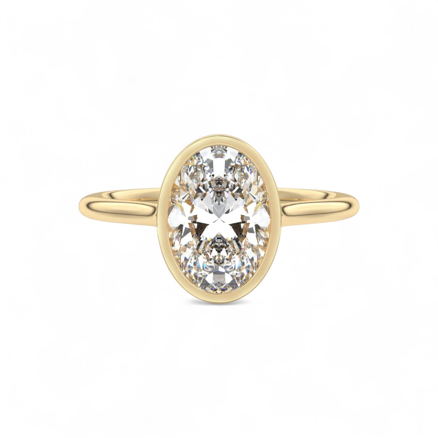 Isla Oval Bezel Lab Diamond Engagement Ring