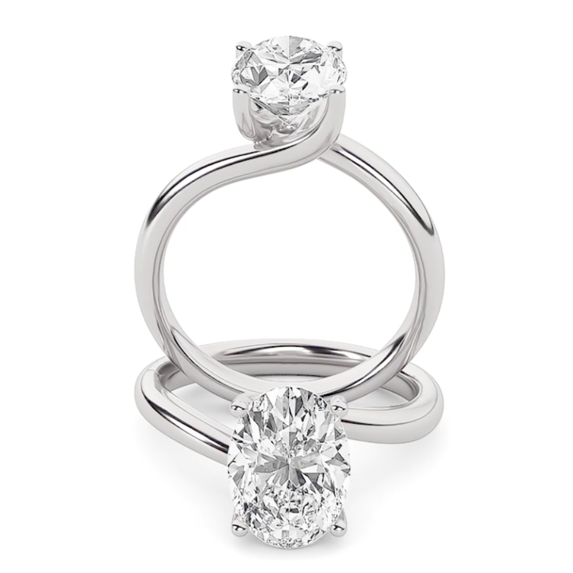 Signature Oval Cut Solitaire - Lab Diamond - IGI Certified Aura Diamonds