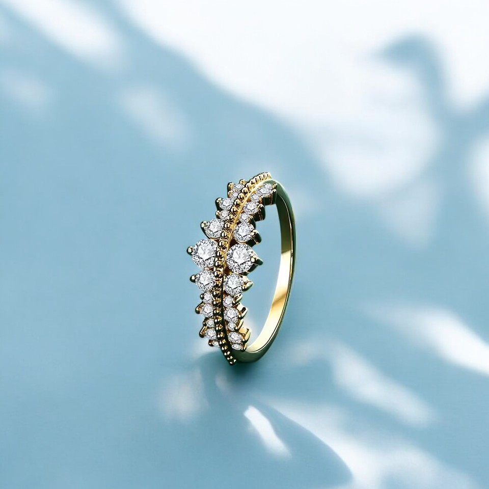 Chelsea Statement Ring - Gold Plated 18K Aura Diamonds
