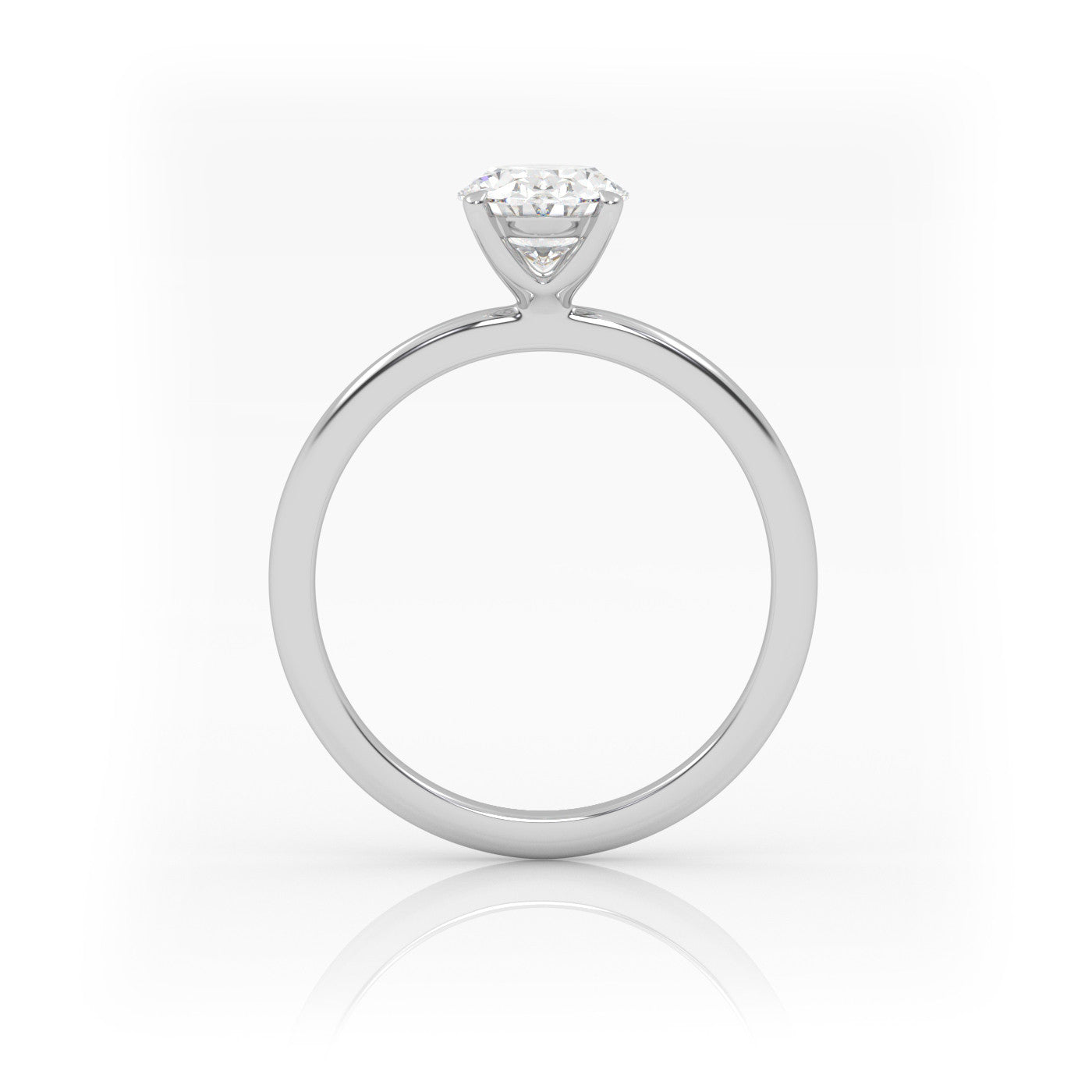 Oval Cut 2.5 Carat Solitaire Ring - 4 Prongs | 9K 14K 18K Solid Gold | Moissanite | Luxury Collection
