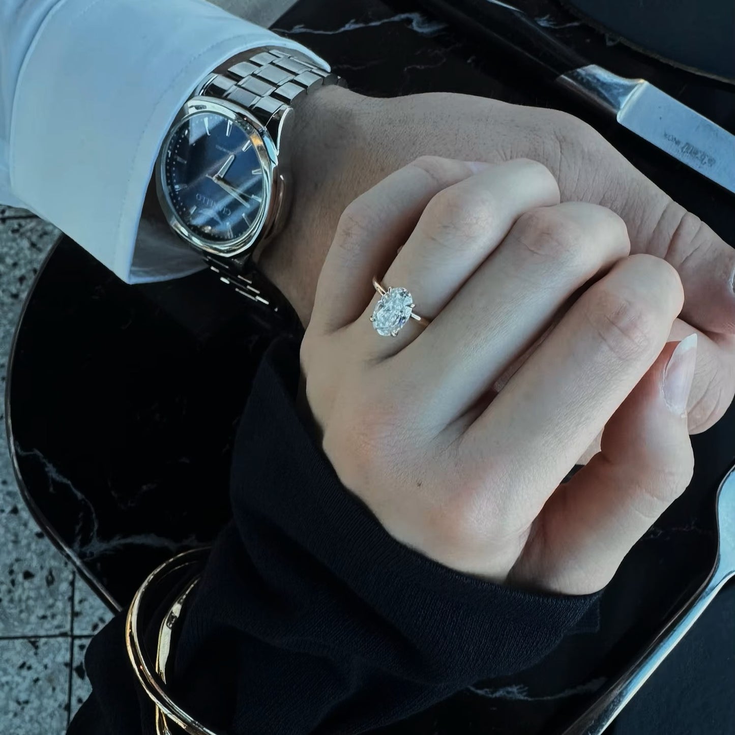 Selena Oval Diamond Solitaire Diamond Ring