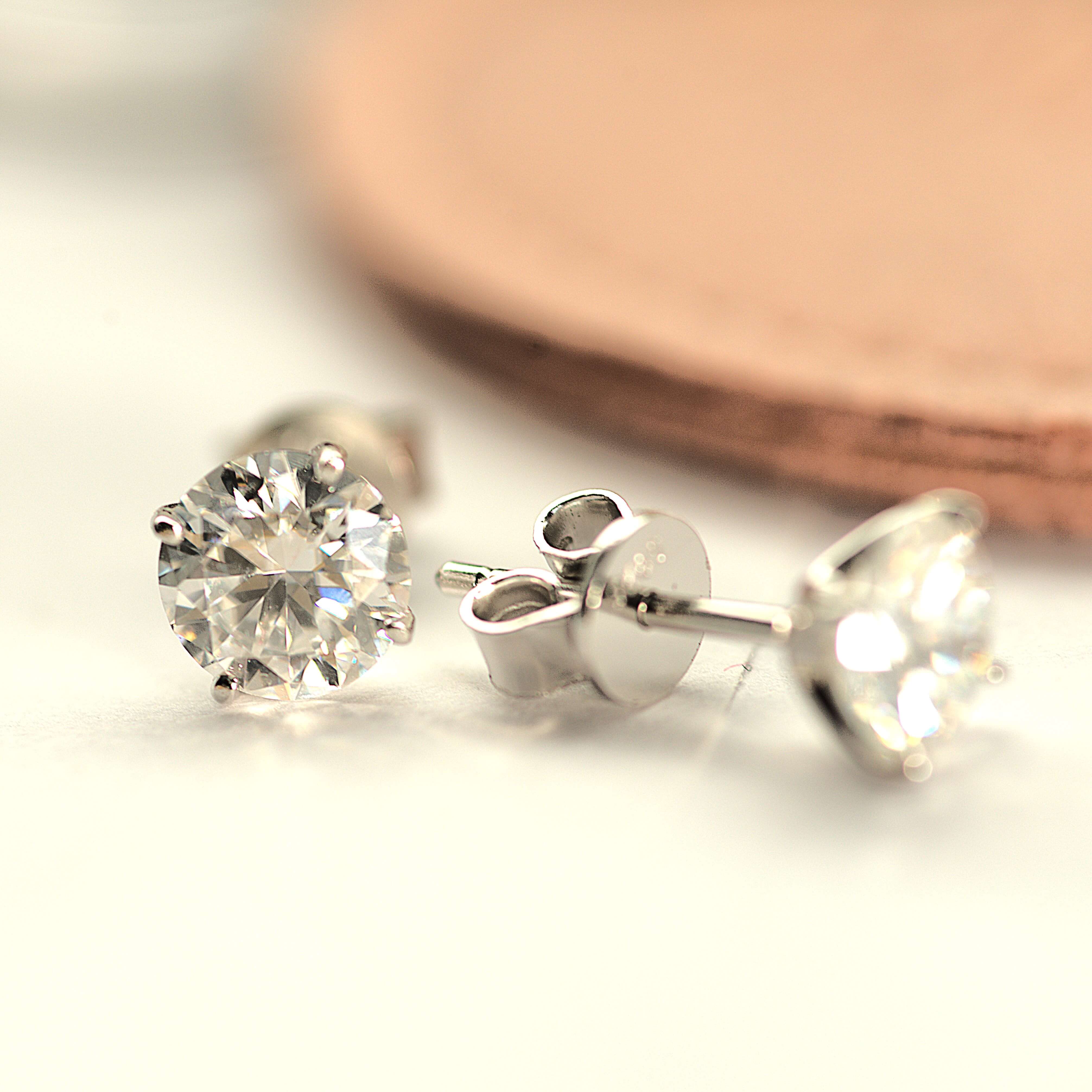 Aura Eternity Stud Earrings - Moissanite Aura Diamonds