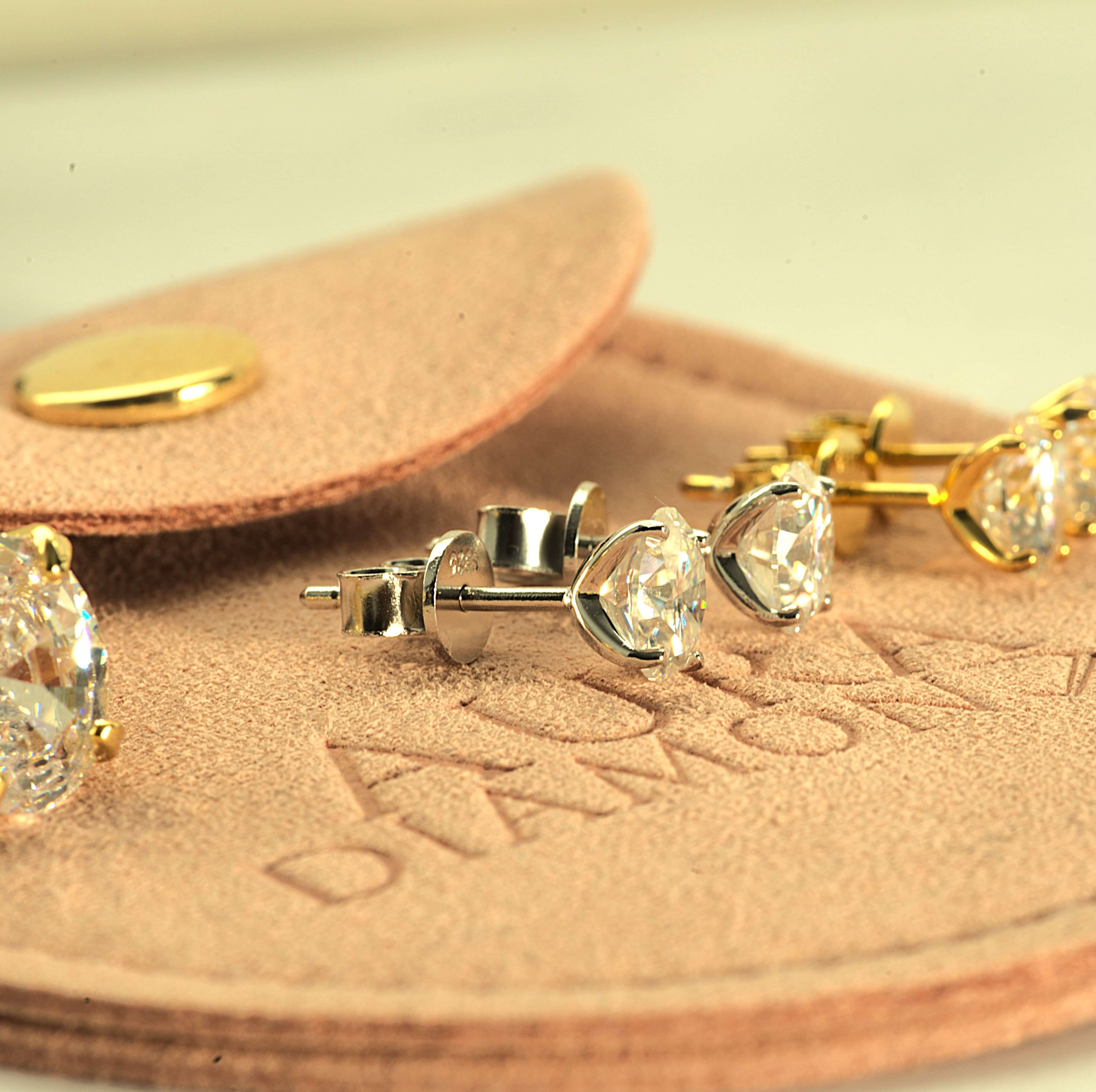 Aura Eternity Stud Earrings - Moissanite Aura Diamonds