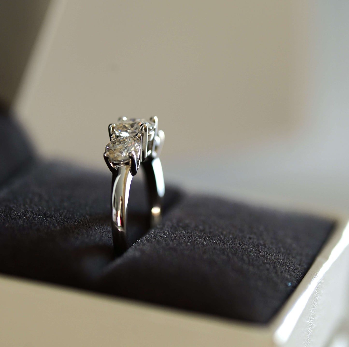 Aura Trio 2 Carat Eternity Ring - Moissanite / Lab Diamond