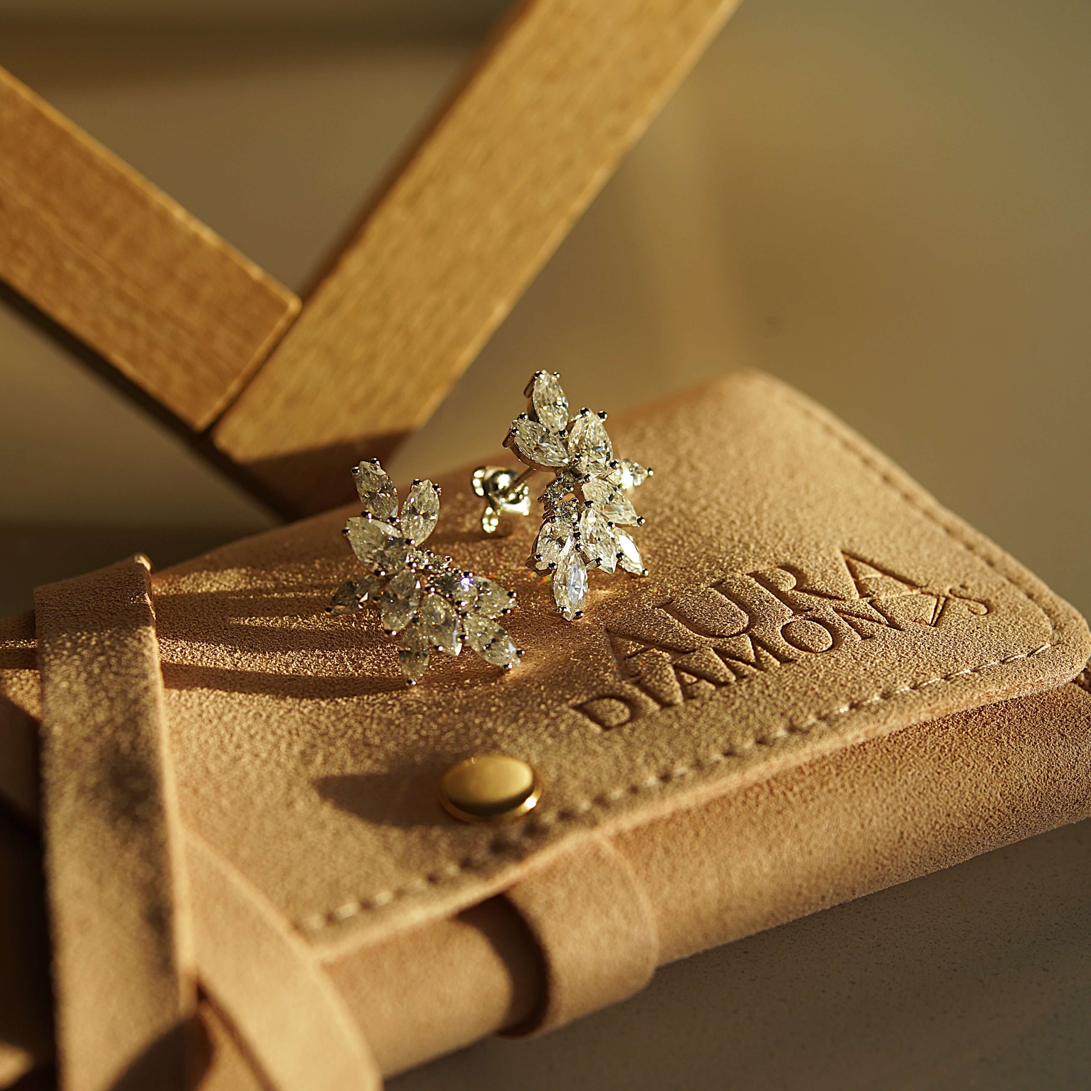 Bridal Luxury 6 Carat Emma Earrings - Marquise, Pear and Round Cut - Moissanite Aura Diamonds