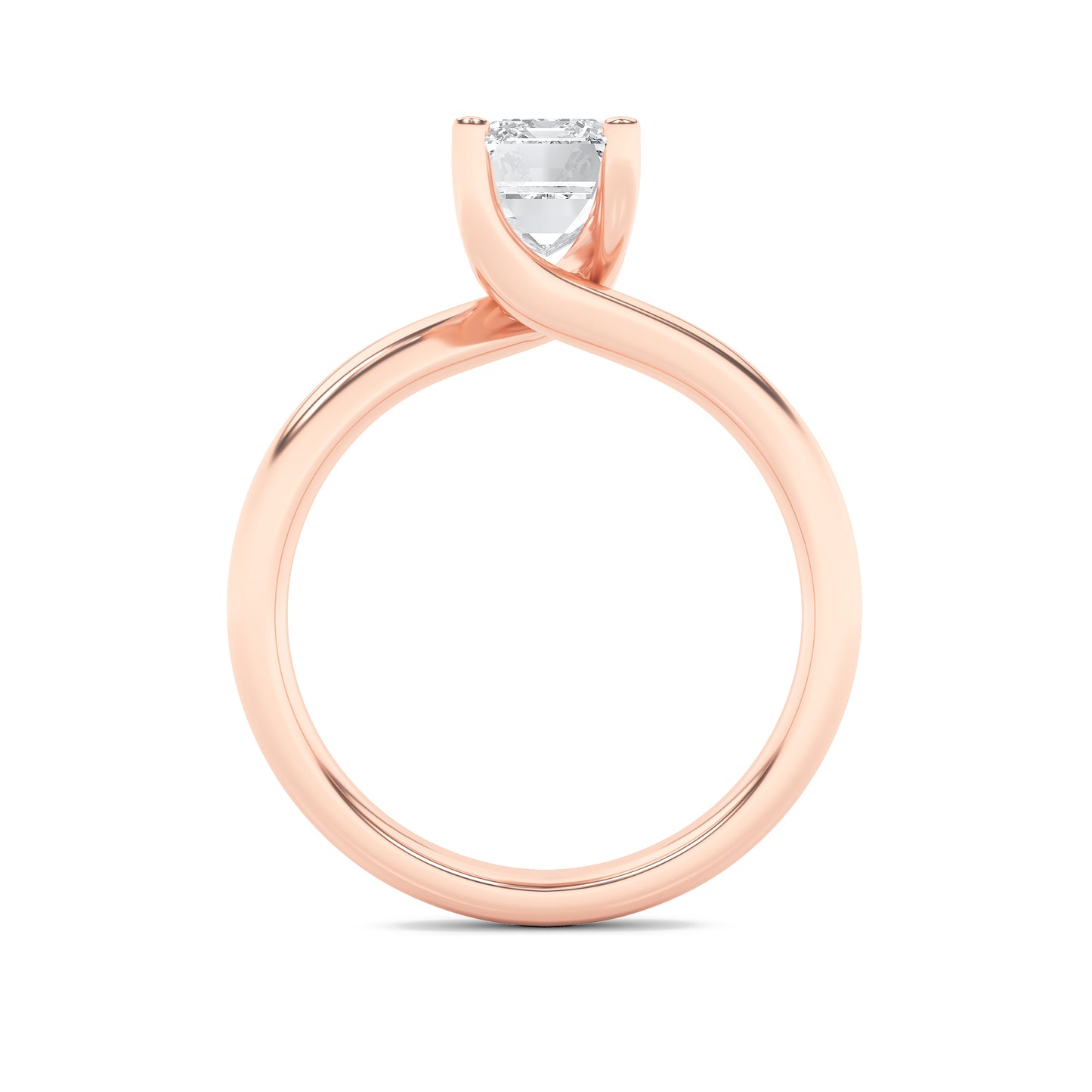 Signature Emerald Solitaire with 4 Prongs - Rose Gold