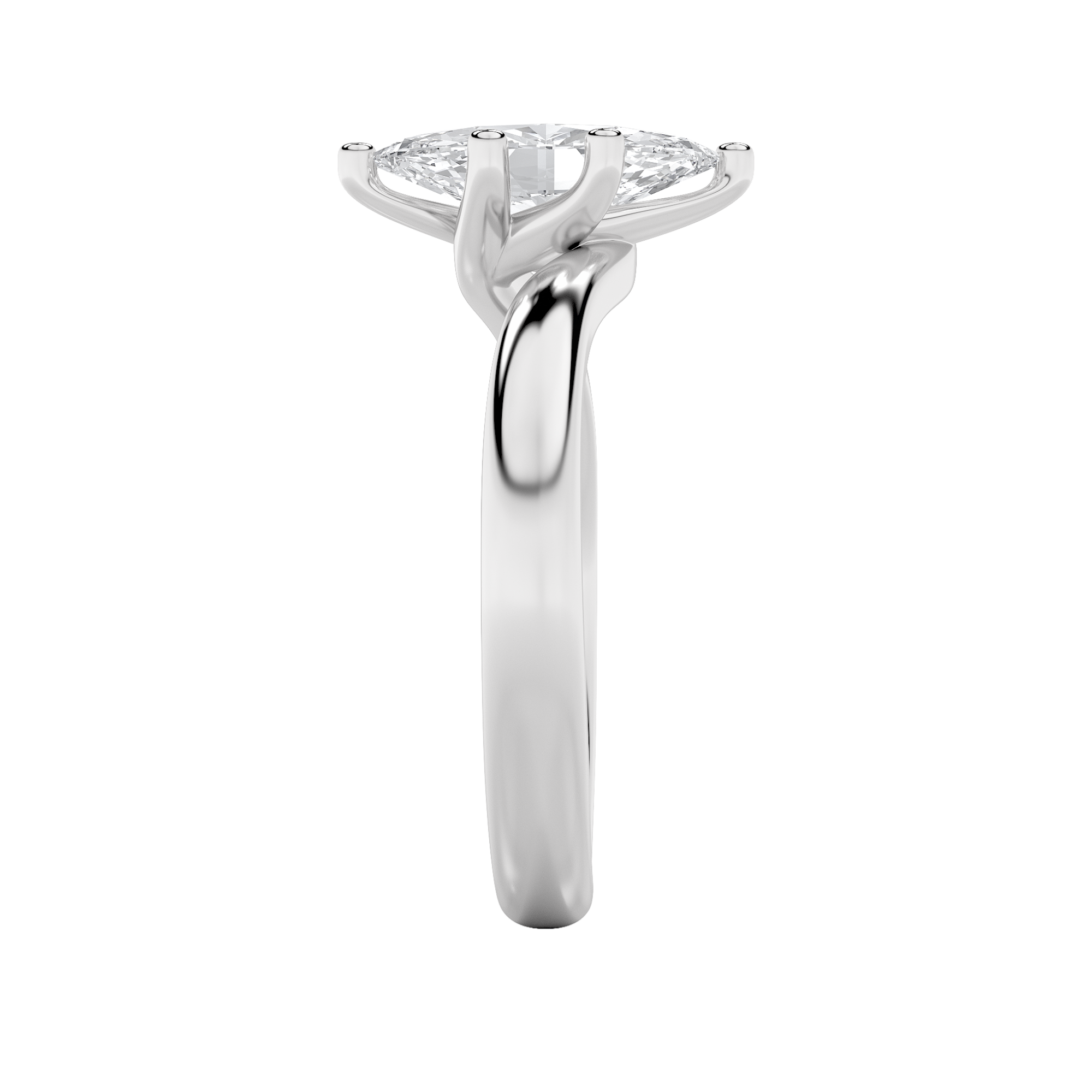 Signature Marquise Solitaire with Six Prongs - White Gold Aura Diamonds