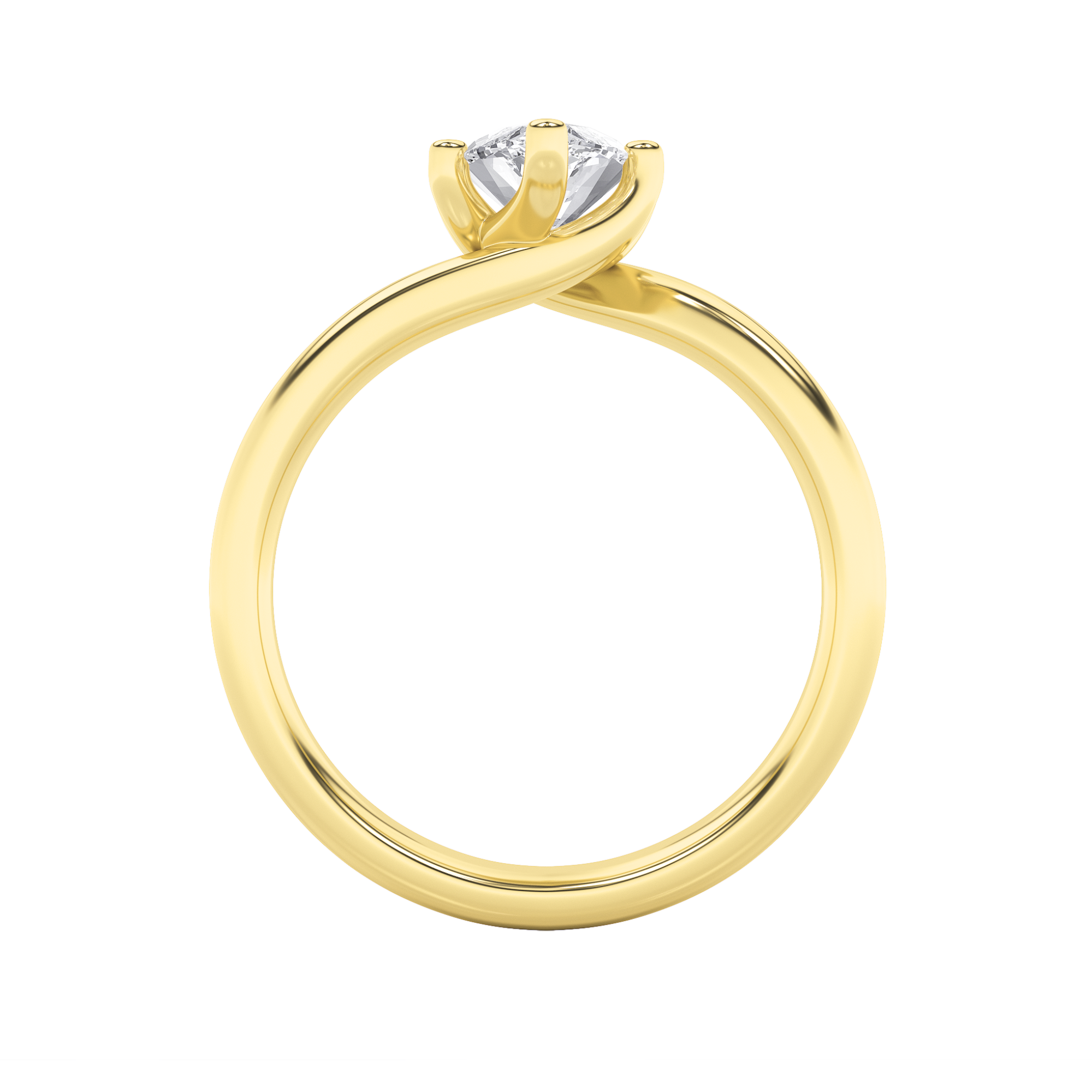 Signature Marquise Solitaire with Six Prongs - Yellow Gold Aura Diamonds