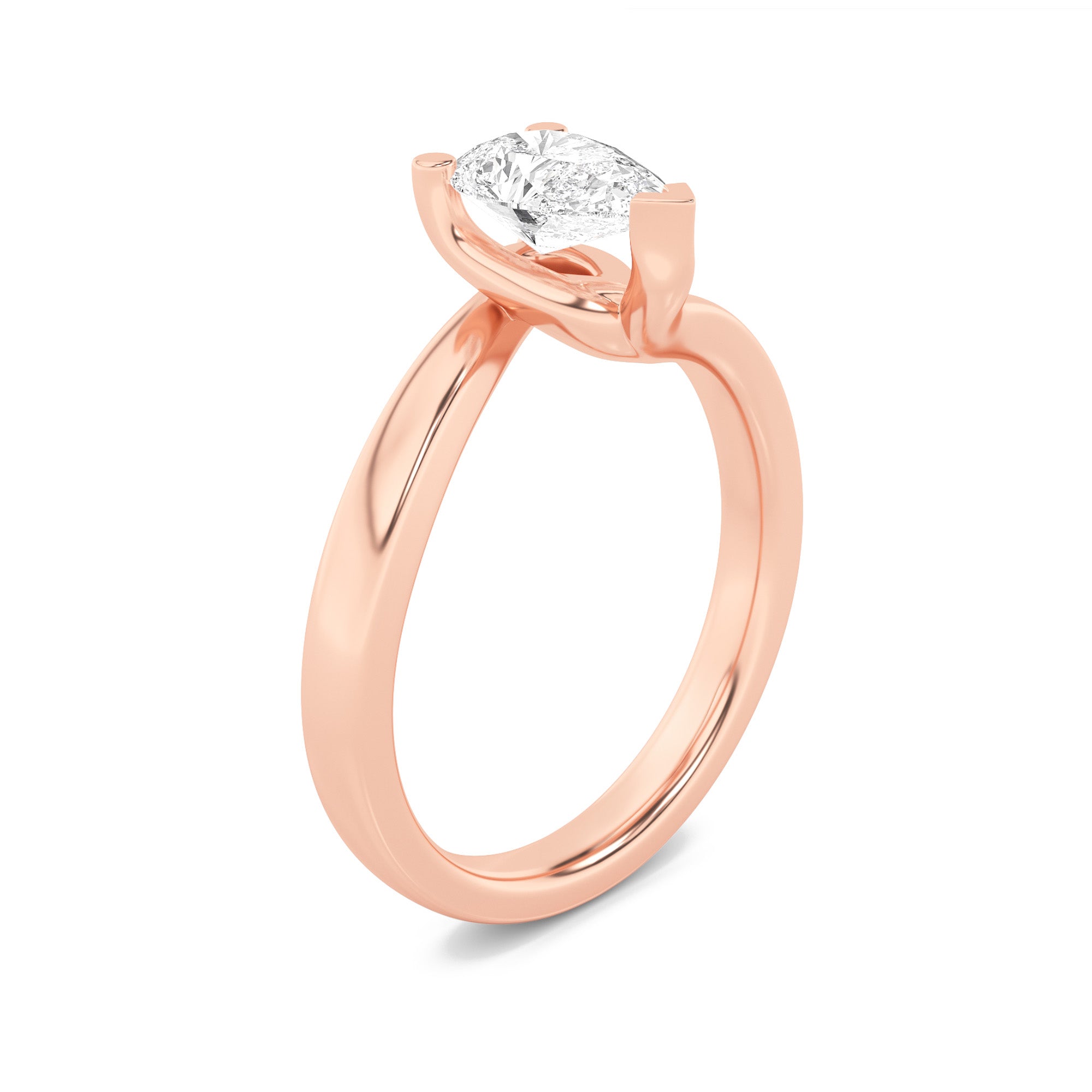 Signature Pear Cut Solitaire - Rose Gold Aura Diamonds