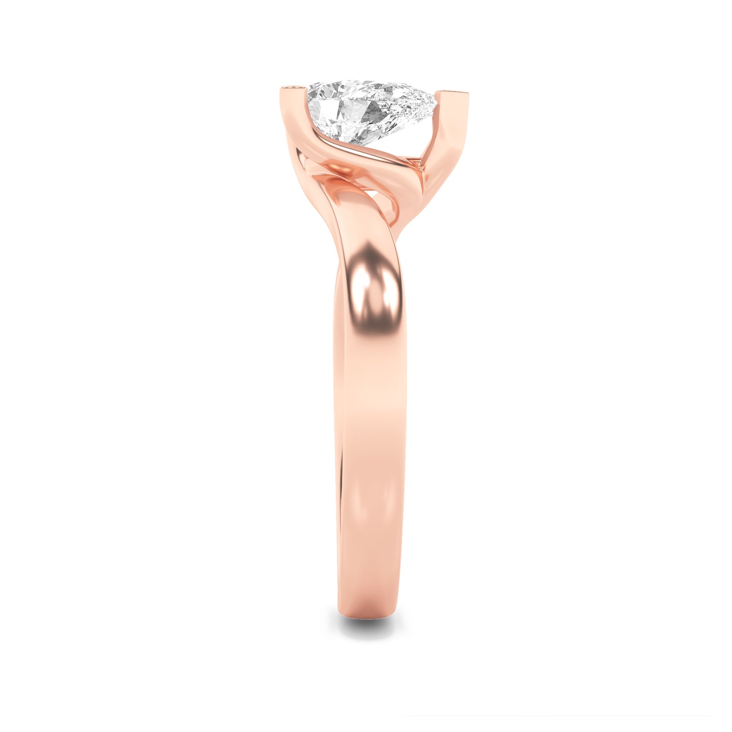 Signature Pear Cut Solitaire - Rose Gold