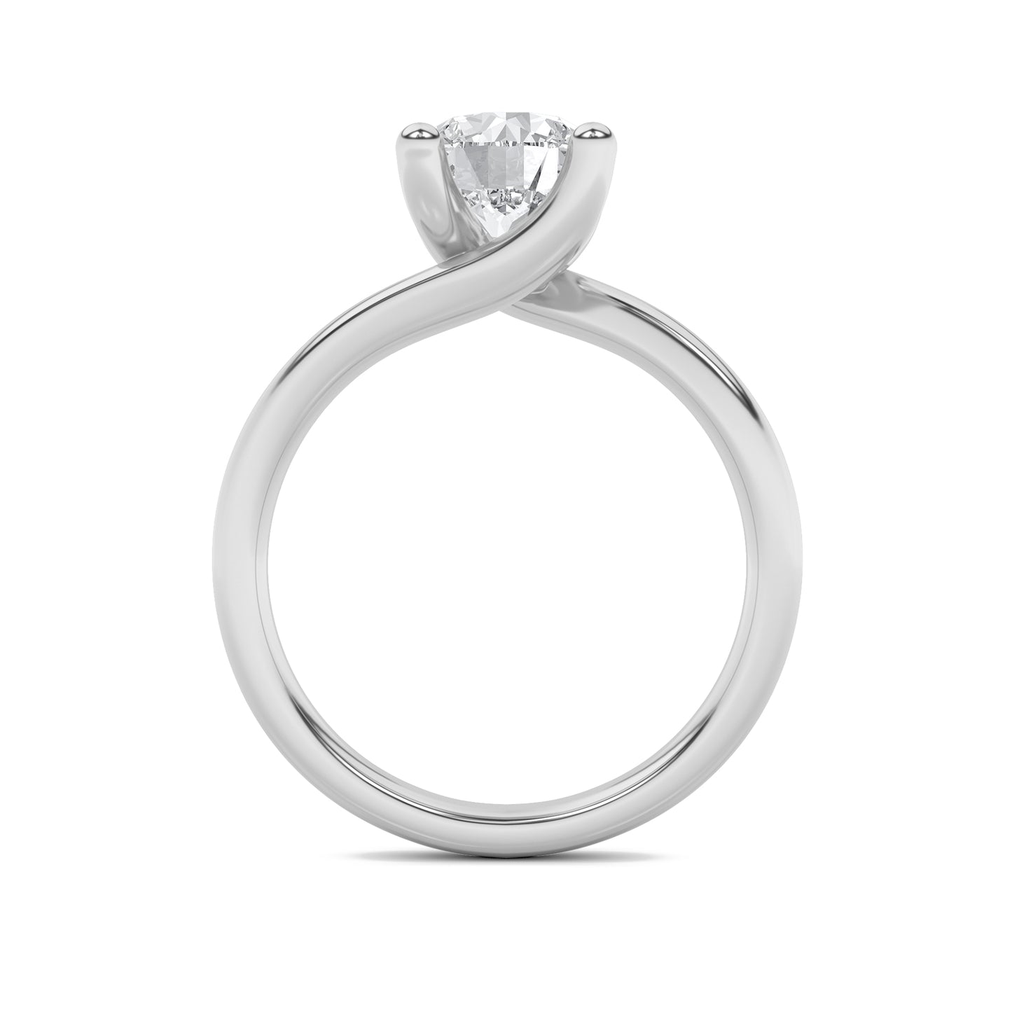 Signature Round Brilliant Solitaire - White Gold
