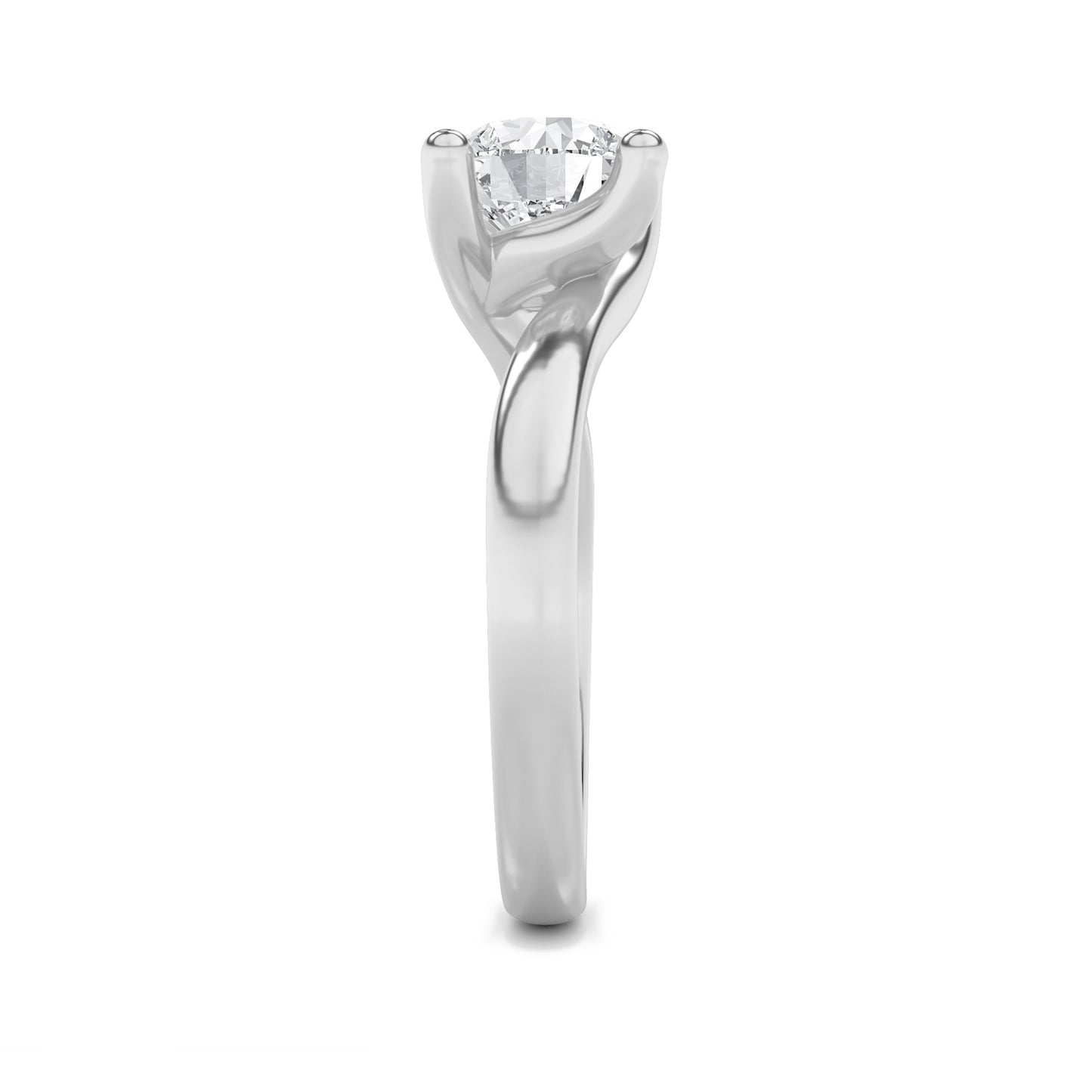 Signature Round Brilliant Solitaire - White Gold