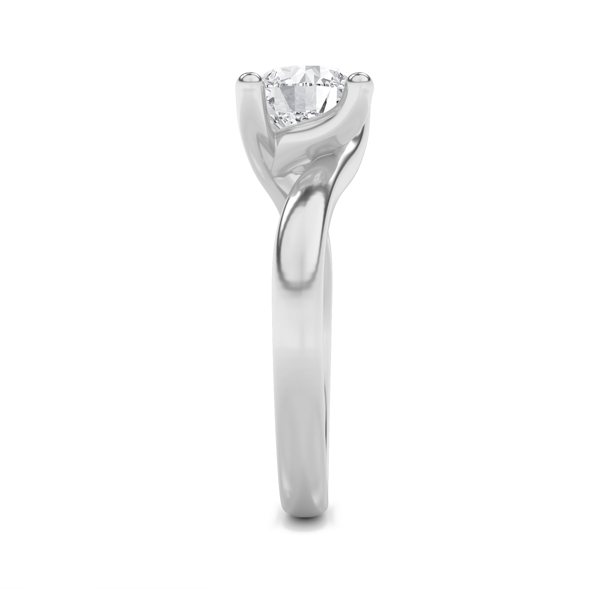 Signature Round Brilliant Solitaire - White Gold Aura Diamonds