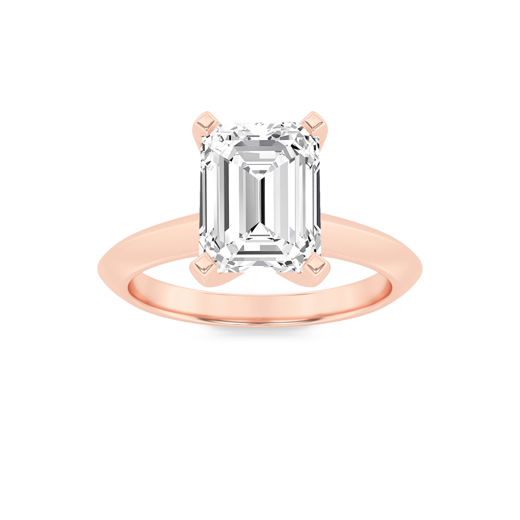 Haylee Emerald Solitaire - Rose Gold Aura Diamonds