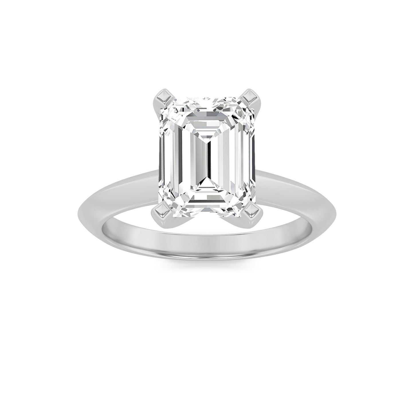 Haylee Emerald Solitaire - White Gold