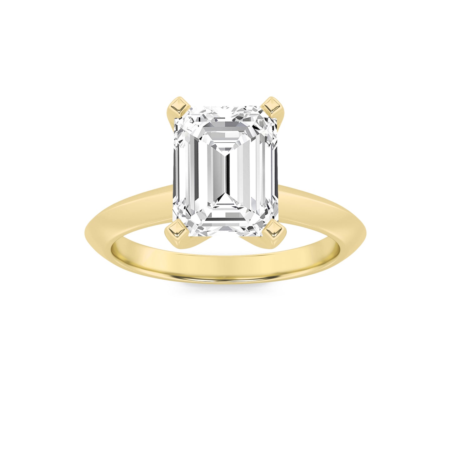 Haylee Emerald Solitaire - Yellow Gold