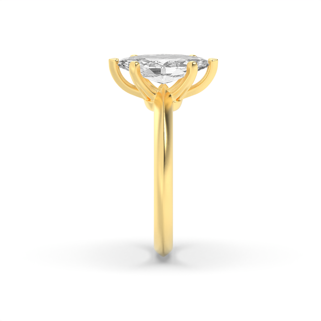 Chelsea Marquise Solitaire - Yellow Gold Aura Diamonds