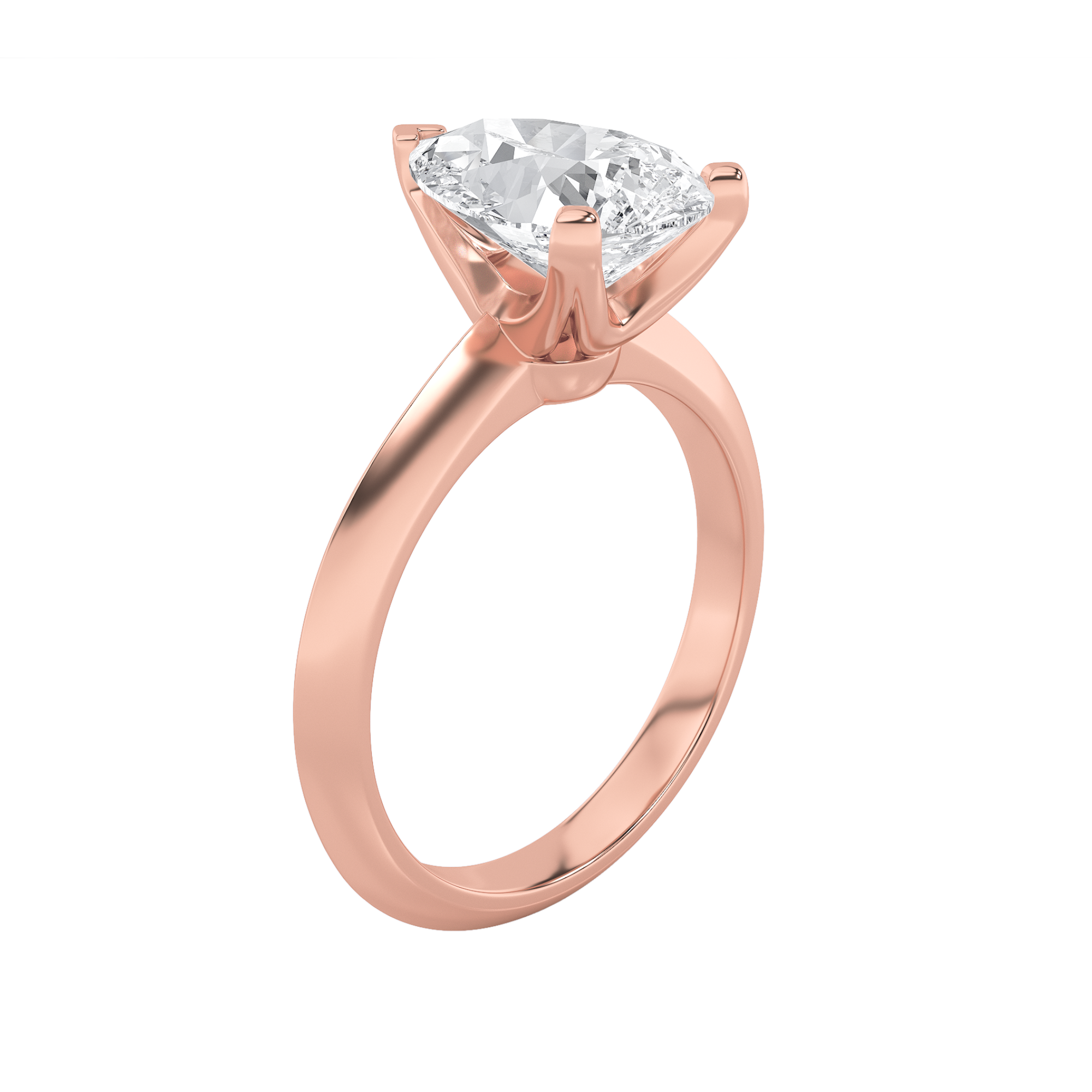 Brooke Pear Solitaire - Rose Gold Aura Diamonds