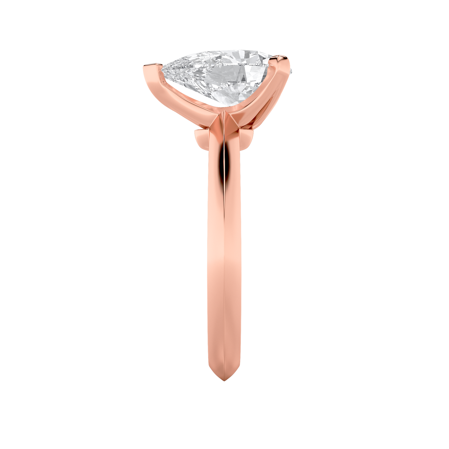 Brooke Pear Solitaire - Rose Gold