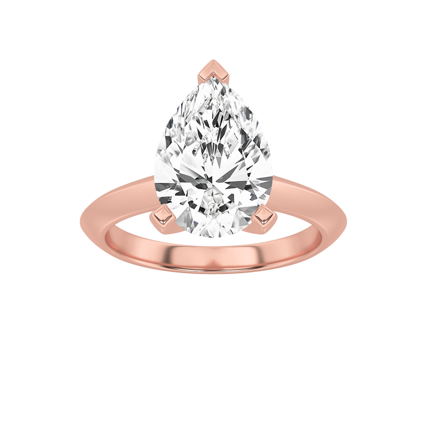 Brooke Pear Solitaire - Rose Gold