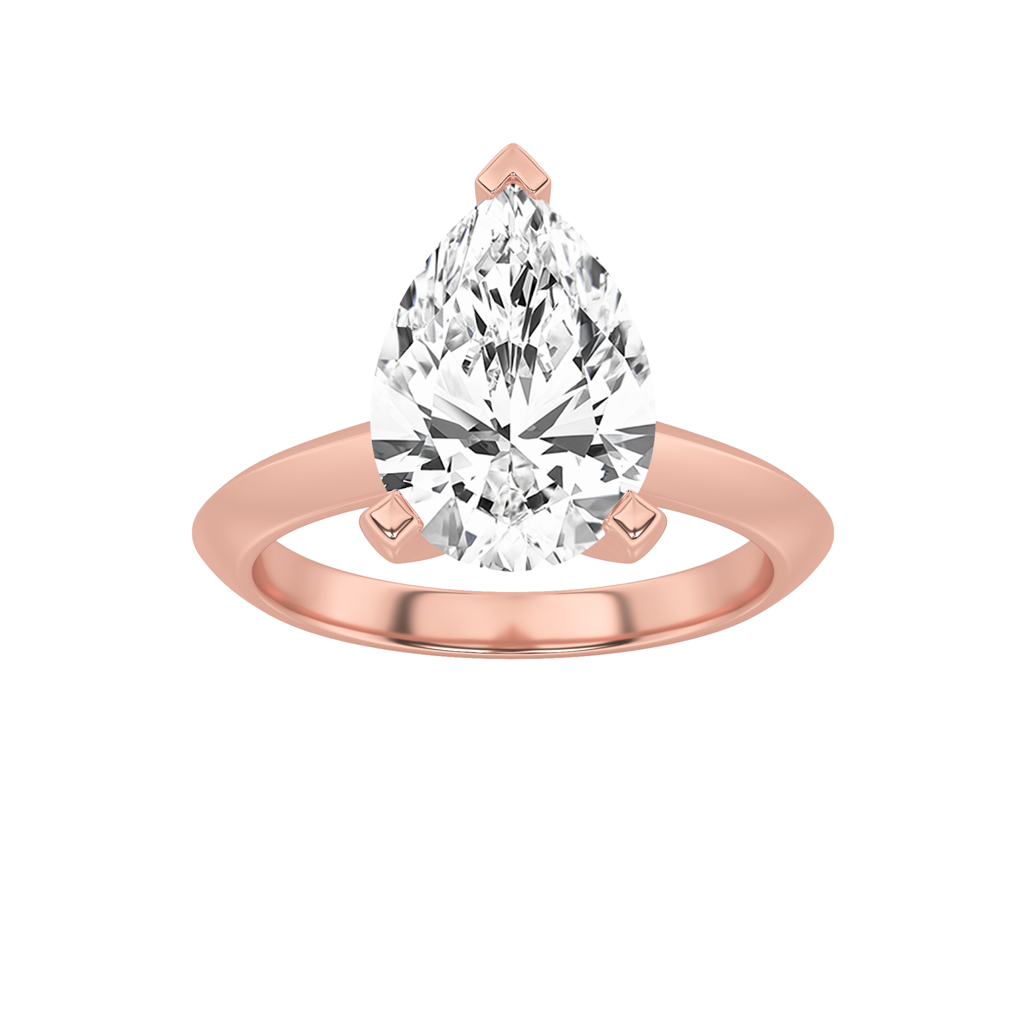 Brooke Pear Solitaire - Rose Gold Aura Diamonds