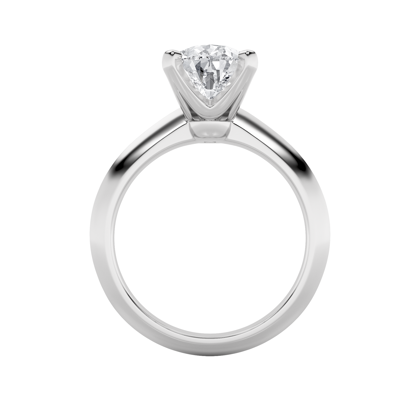 Brooke Pear Solitaire - White Gold