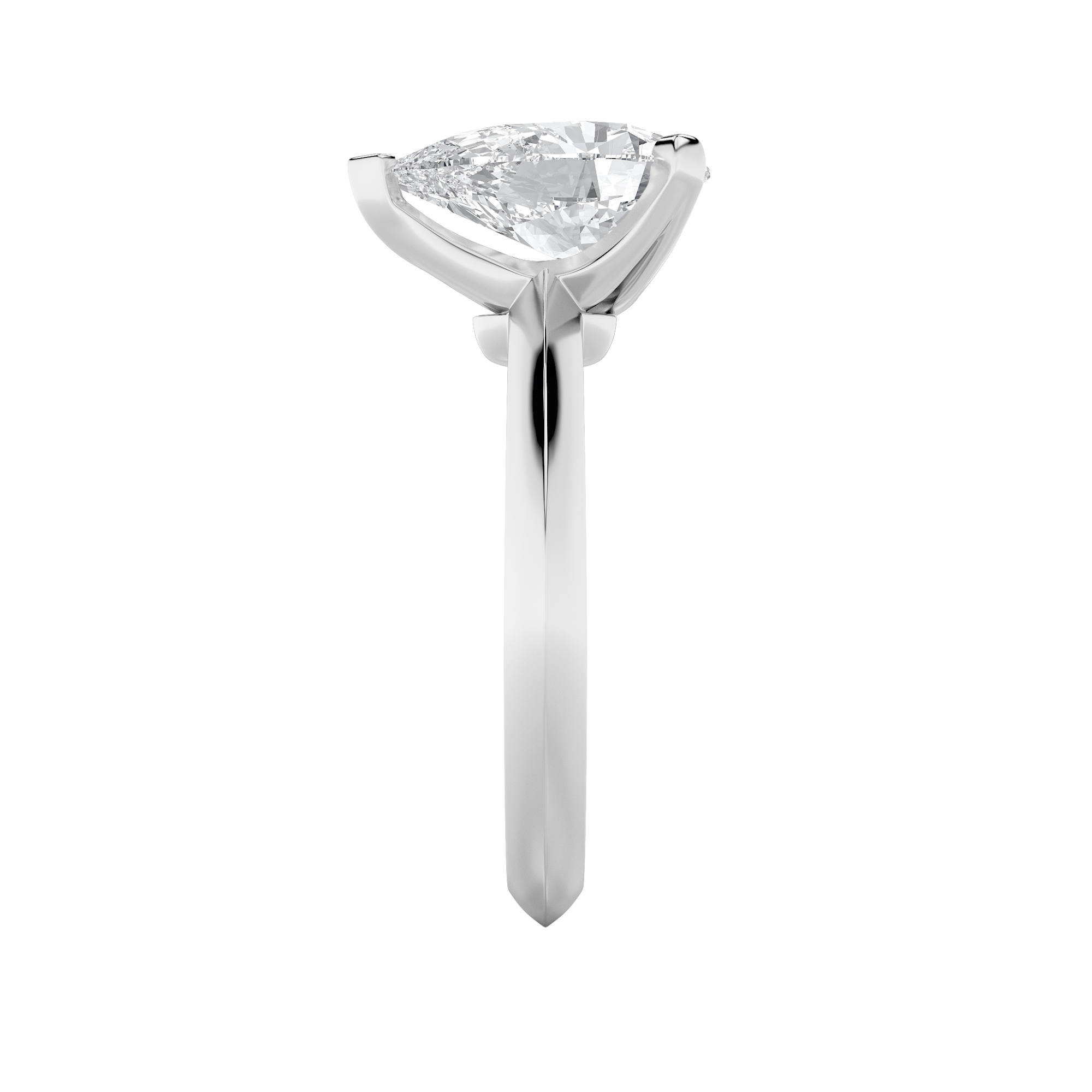 Brooke Pear Solitaire - White Gold Aura Diamonds