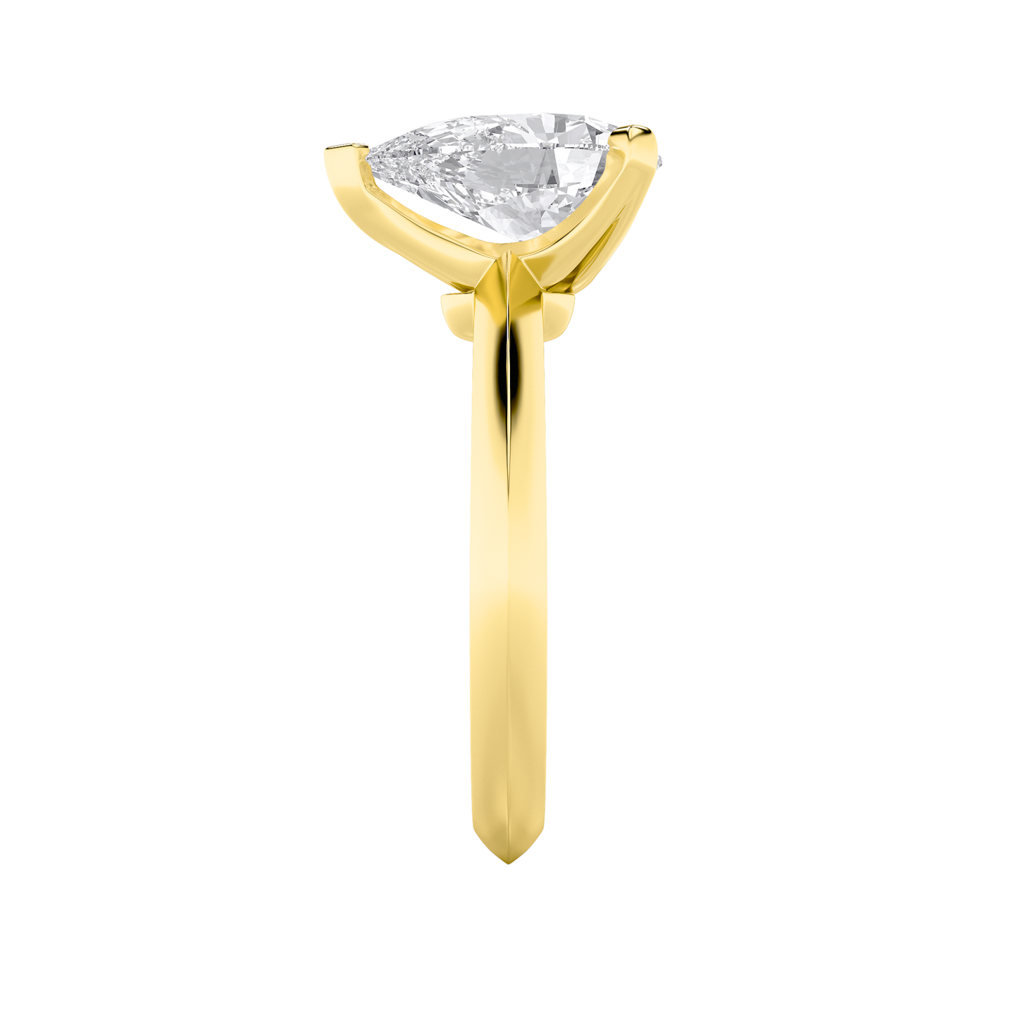 Brooke Pear Solitaire - Yellow Gold