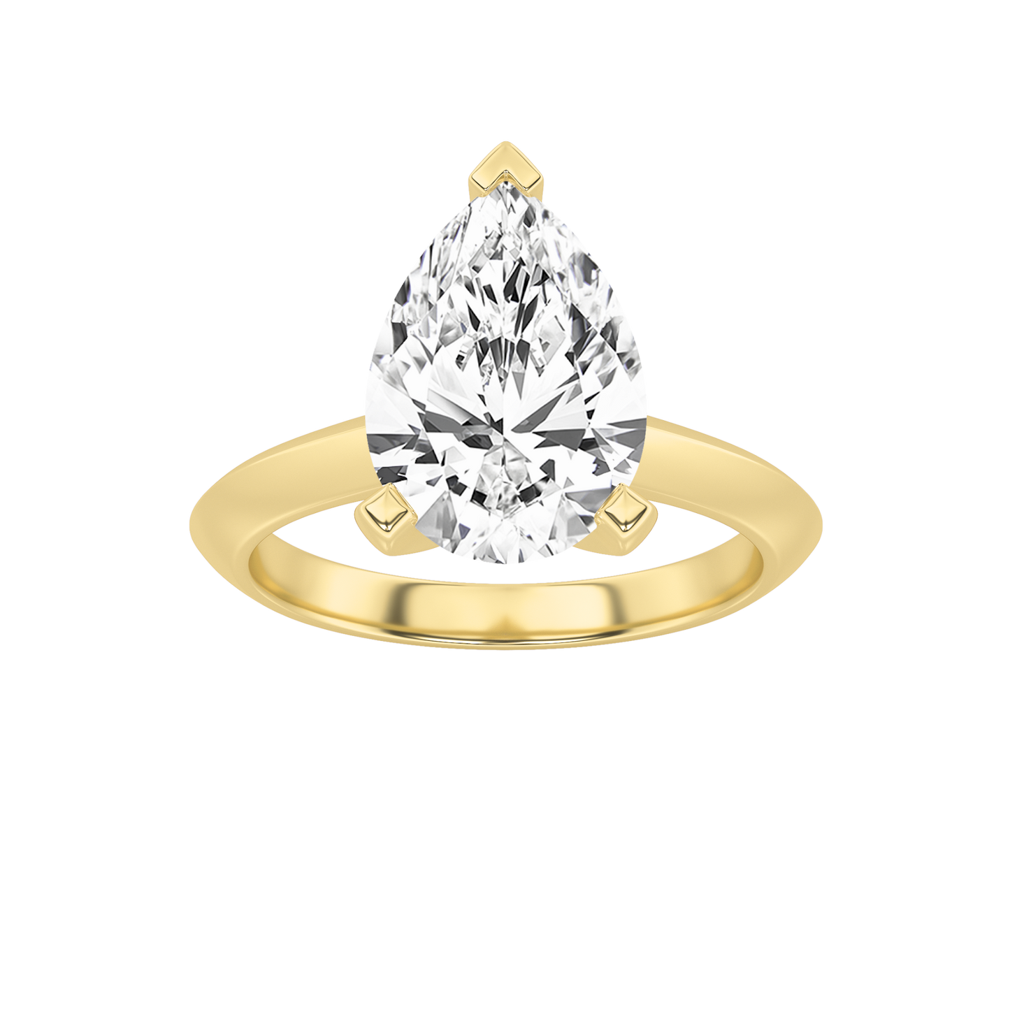 Brooke Pear Solitaire - Yellow Gold
