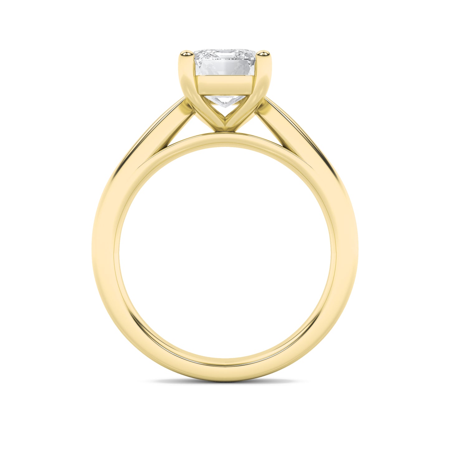 Jaimee Emerald Solitaire - Cathedral Setting - Yellow Gold