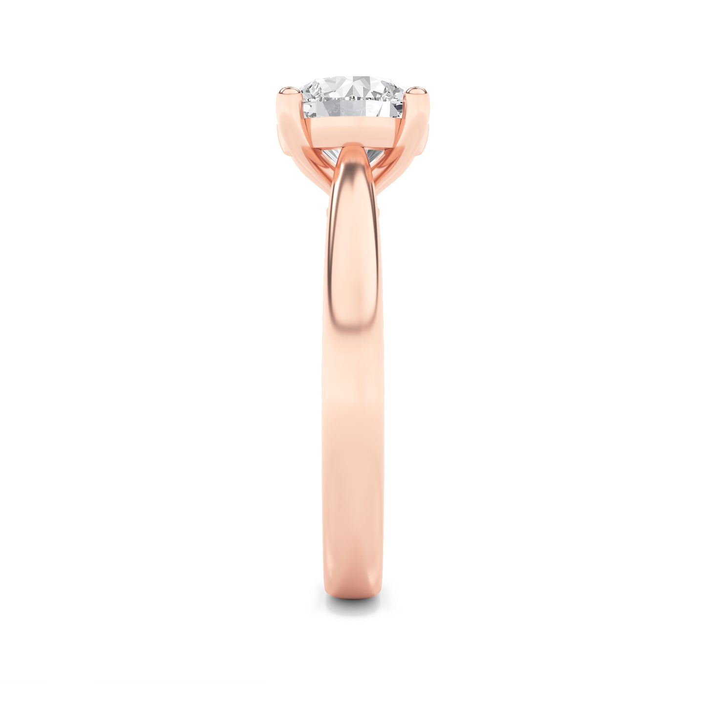 Taylor Round Cut Solitaire - Cathedral Setting - Rose Gold