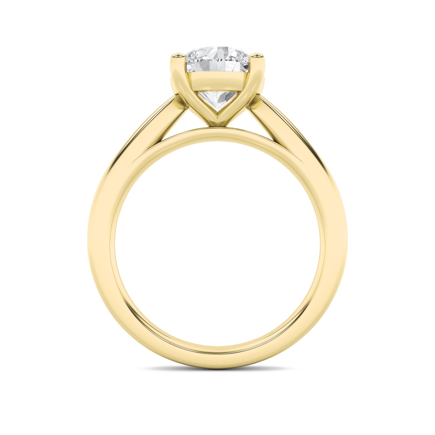 Taylor Round Cut Solitaire - Cathedral Setting - Yellow Gold