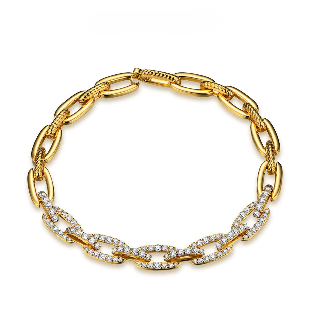Elegant Kendall Bracelet with Sparkling Moissanite Gemstones - Gold Vermeil Aura Diamonds