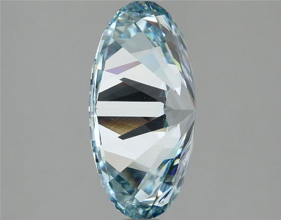 Intense Greenish Blue 3 Carat Oval Cut - VS1 | Loose Lab Grown Diamond for Engagement Ring | IGI Certified Aura Diamonds