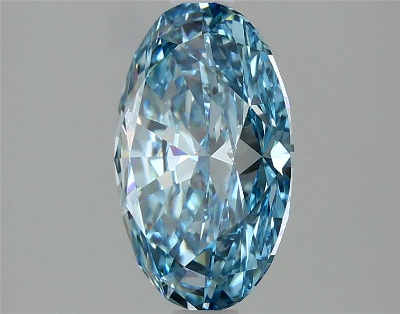 Vivid Blue 2 Carat Oval Cut - VVS2 | Loose Lab Grown Diamond for Engagement Ring | IGI Certified Aura Diamonds