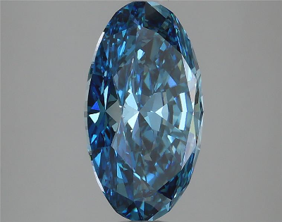 Vivid Blue 3 Carat Oval Cut - VVS2 | Loose Lab Grown Diamond for Engagement Ring | IGI Certified Aura Diamonds