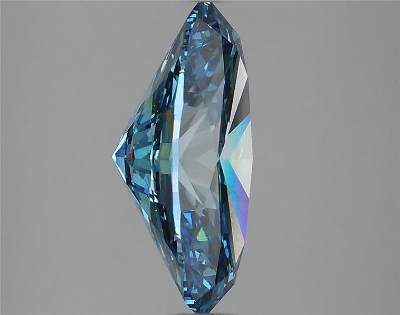 Vivid Blue 3 Carat Oval Cut - VVS2 | Loose Lab Grown Diamond for Engagement Ring | IGI Certified Aura Diamonds