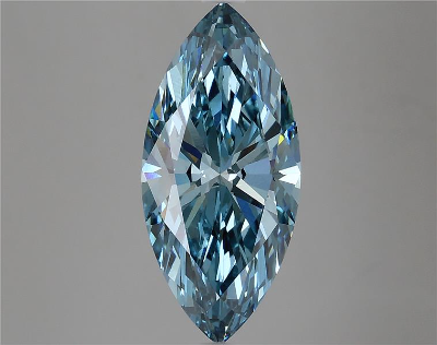 Vivid Blue 4 Carat Marquise Cut - VS1 | Loose Lab Grown Diamond for Engagement Ring | IGI Certified Aura Diamonds