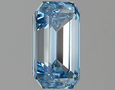 Vivid Blue 2 Carat Emerald Cut - VVS2 | Loose Lab Grown Diamond for Engagement Ring | IGI Certified Aura Diamonds