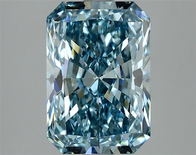 Vivid Blue 2.5 Carat Radiant Cut - VVS2 | Loose Lab Grown Diamond for Engagement Ring | IGI Certified Aura Diamonds