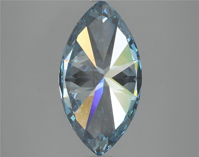 Vivid Blue 3.98 Carat Marquise Cut - VS1 | Loose Lab Grown Diamond for Engagement Ring | IGI Certified Aura Diamonds
