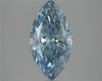 Vivid Blue 3.98 Carat Marquise Cut - VS1 | Loose Lab Grown Diamond for Engagement Ring | IGI Certified Aura Diamonds