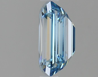 Vivid Blue 2 Carat Emerald Cut - VVS2 | Loose Lab Grown Diamond for Engagement Ring | IGI Certified Aura Diamonds