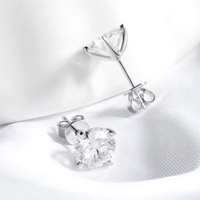 Aura Eternity Stud Earrings - Moissanite Aura Diamonds
