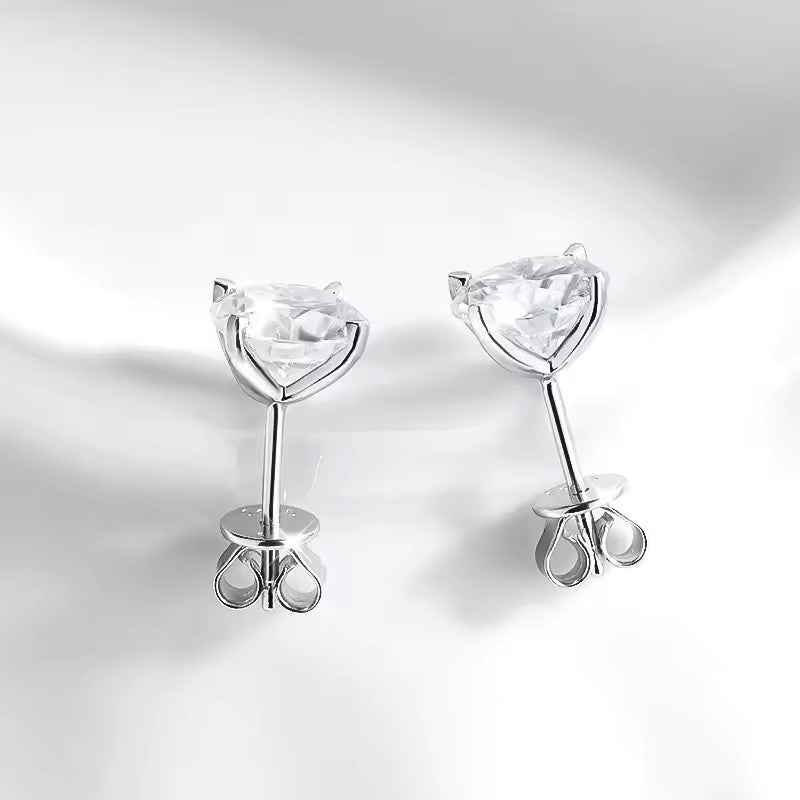 Aura Eternity Stud Earrings - Moissanite