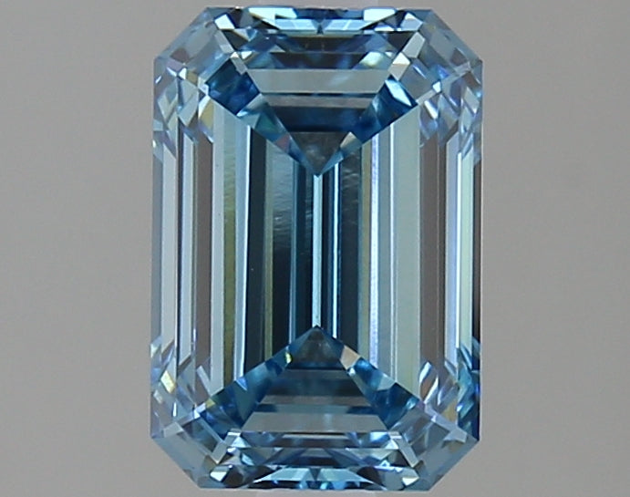 Vivid Blue 2 Carat Emerald Cut - VVS2 | Loose Lab Grown Diamond for Engagement Ring | IGI Certified Aura Diamonds