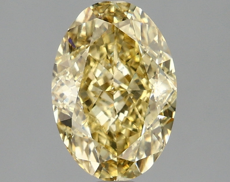 Intense Yellow 2 Carat Oval Cut - VVS1 | Loose Lab Grown Diamond for Engagement Ring | IGI Certified Aura Diamonds