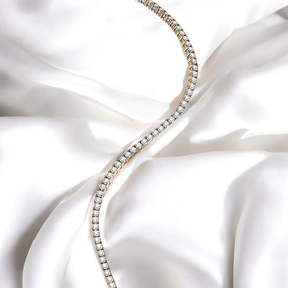 Tennis Bracelet 4MM / 5MM - Bespoke Handcrafted - Moissanite
