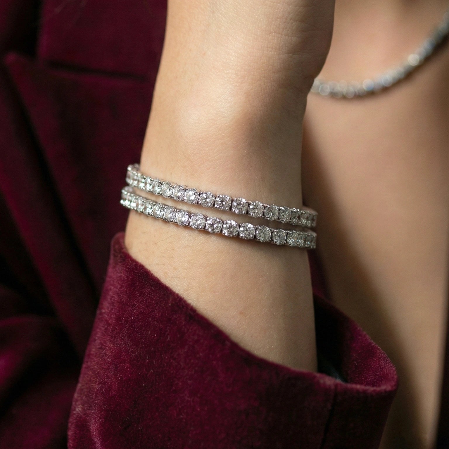 Aura Luxury Tennis Bracelet -Limited Edition- Sparkling VVS Moissanite Aura Diamonds