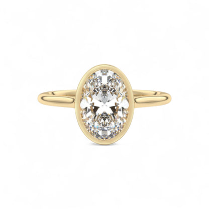 Isla Oval Bezel Lab Diamond Engagement Ring